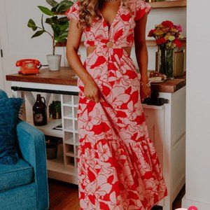 Thank You Maui Much Cut Out Maxi - XS / pink